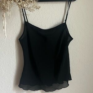 Black sheer spaghetti strap shirt/ slip